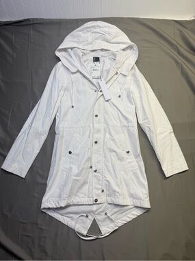 Love Token White Hooded Trench Coat